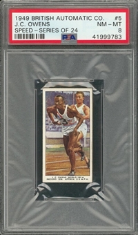 1948-54 British Automatic Co. Weight Machine Cards Complete Sets Trio (3 Different) - Featuring Jesse Owens